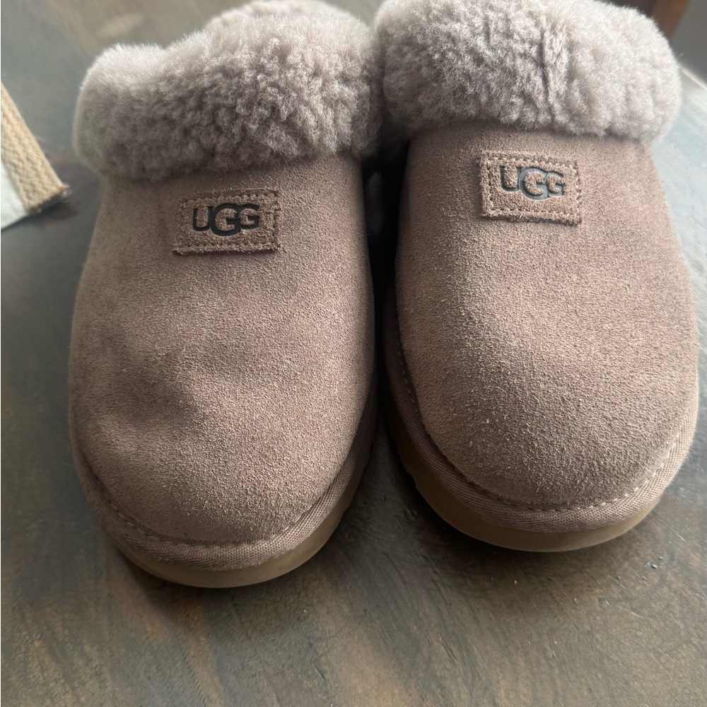 UGG Women's Brown Cozy Shearling Mules